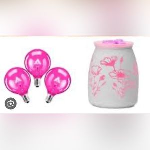 Scentsy - Flower Garden Warmer + 25-Watt Bulb (3 pack) - Pink 💓 [NIB]